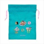 [限定]ミニ巾着 annas（アンナス） 刺繍 マカロン F13039