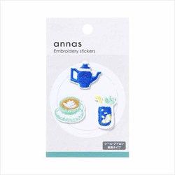 [限定]ワッペンシール annas（アンナス） 刺繍 ドリンク AM06070