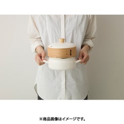 せいろ付きホーロー鍋 18cm ホワイト SER-18W W