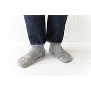 「呼吸する和紙靴下」 ミドル丈 Sサイズ 22～25cm ミックスグレー [和紙 シークレット5本指 ソックス]