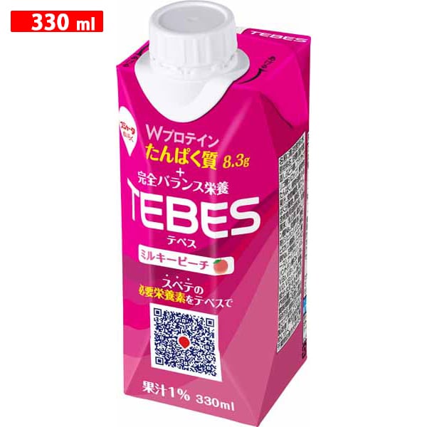 完全バランス栄養ドリンク TEBES ミルキーピーチ 330ml