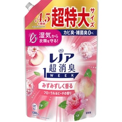 レノア 超消臭1WEEK みずみずしく香るフローラル＆ピーチの香り 詰め替え 超特大 1380ml [柔軟剤]