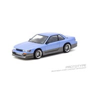T64G-025-PU 1/64 VERTEX Nissan Silvia （S13） Blue/Grey [ダイキャストミニカー]