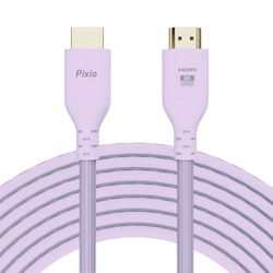 HDMIケーブル HDMI2.1 ウルトラハイスピード 2m 8K60Hz/4K120Hz HDR Ultra High Speed HDMI Cable 認証品 パステルパープル PXH212BPP-O