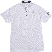 ゴルフシャツ メンズ VICHY チェック半袖シャツ LLサイズ グレー LG5SHS01M GY00 LL