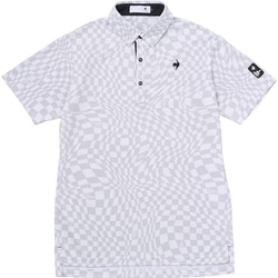 ゴルフシャツ メンズ VICHY チェック半袖シャツ Mサイズ グレー LG5SHS01M GY00 M