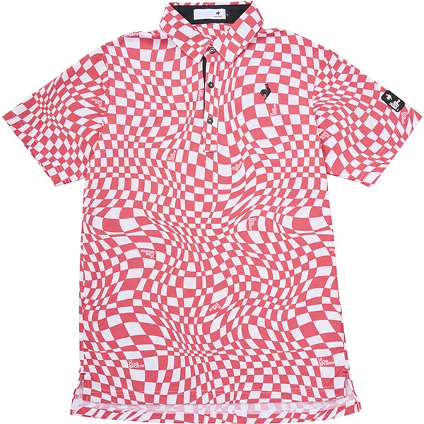 ゴルフシャツ メンズ VICHY チェック半袖シャツ LLサイズ ピンク LG5SHS01M PK00 LL