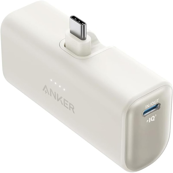 Anker Nano Power Bank （22.5W, Built-In USB-C Connector） USB-C端子一体型 超小型 モバイルバッテリー 5000mAh ホワイト A1653N21