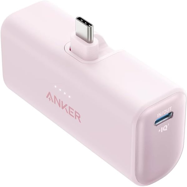 Anker Nano Power Bank （22.5W, Built-In USB-C Connector） USB-C端子一体型 超小型 モバイルバッテリー 5000mAh ピンク A1653N51