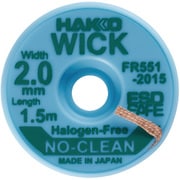 FR551-2015-J [はんだ吸取線 ウィック ノークリーン ハロゲンフリー サイズ2mm×1.5m]