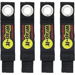 104-10BX [超強力 フック用収納ストラップ 7インチ 4個入 ブラック]