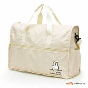 H0002 B261 [ミッフィー 折り畳み ボストンバッグ アイボリーフェイス]