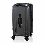 スクエア型 スーツケース ジッパータイプ 旅行日数目安:1~4泊 45L TSAロック搭載 ストッパー機能 ドリンクホルダー付き S メタリックガンメタ HPL2307-S