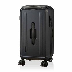 スクエア型 スーツケース ジッパータイプ 旅行日数目安：1～4泊 45L TSAロック搭載 ストッパー機能 ドリンクホルダー付き S マットブラック HPL2307-S