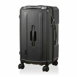 スクエア型 スーツケース ジッパータイプ 旅行日数目安：4～7泊 72L TSAロック搭載 ストッパー機能 ドリンクホルダー付き M マットブラック HPL2307-M