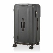 スクエア型 スーツケース ジッパータイプ 旅行日数目安:7泊~ 90L TSAロック搭載 ストッパー機能 ドリンクホルダー付き L マットブラック HPL2307-L