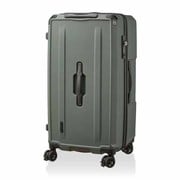 スクエア型 スーツケース ジッパータイプ 旅行日数目安:7泊~ 90L TSAロック搭載 ストッパー機能 ドリンクホルダー付き L マットオリーブ HPL2307-L