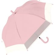 子供用傘 晴雨兼用 UV 50cm子供バイカラー窓付き 50cm 手開き 透明窓つき UVカット加工 ピンク 955-007
