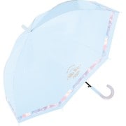 子供用傘 晴雨兼用 UVシルキーウェイ 55cm ジャンプ UVカット加工 サックス 955-008