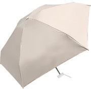 折りたたみ傘 晴雨兼用 UVコンパクト折 50cm 手開き 軽量スリム UVカット加工 耐風仕様 ライトグレー 945-003