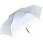 折りたたみ傘 晴雨兼用 UVバイカラー自動開閉折 53cm 自動開閉 軽量スリム UVカット加工 耐風仕様 アイスブルー 945-004