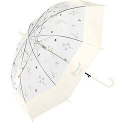 ビニール傘 ブーケビニール 60cm ジャンプ アイボリー 115-036