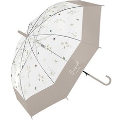 ビニール傘 ブーケビニール 60cm ジャンプ グレージュ 115-036