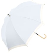長傘 晴雨兼用 UVオーガンジーバイカラー 55cm 手開き UVカット加工 サックス 915-061