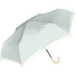 折りたたみ傘 晴雨兼用 UVオーガンジーバイカラー折 55cm 手開き UVカット加工 耐風仕様 ミントグリーン 925-061
