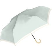 折りたたみ傘 晴雨兼用 UVオーガンジーバイカラー折 55cm 手開き UVカット加工 耐風仕様 ミントグリーン 925-061