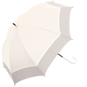 長傘 晴雨兼用 UVペールトライカラー 55cm 手開き UVカット加工 サンドベージュ 915-058