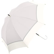 長傘 晴雨兼用 UVペールトライカラー 55cm 手開き UVカット加工 ダスティーパープル 915-058