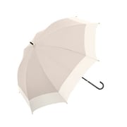 長傘 晴雨兼用 UVペールバイカラー 58cm ジャンプ UVカット加工 ベージュ 915-059