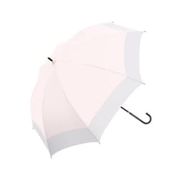 長傘 晴雨兼用 UVペールバイカラー 58cm ジャンプ UVカット加工 パウダーピンク 915-059