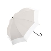 長傘 晴雨兼用 UVペールバイカラー 58cm ジャンプ UVカット加工 ペールグレー 915-059