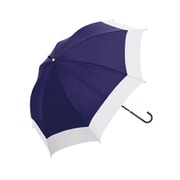 長傘 晴雨兼用 UVペールバイカラー 58cm ジャンプ UVカット加工 ネイビー 915-059
