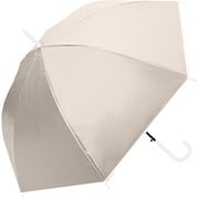 長傘 婦人用 晴雨兼用 UV 60cm EVAオールウェザーロング 60cm ジャンプ UVカット加工 ベージュ 345-002