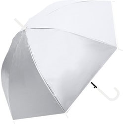 長傘 婦人用 晴雨兼用 UV 60cm EVAオールウェザーロング 60cm ジャンプ UVカット加工 サックス 345-002