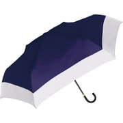 折りたたみ傘 晴雨兼用 UVペールバイカラー折 55cm 手開き UVカット加工 耐風仕様 ネイビー 925-059