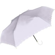 折りたたみ傘 婦人用 晴雨兼用 UVフラワーヒートカット折 55cm 手開き UVカット加工 耐風仕様 ラベンダー 924-053