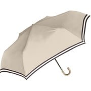 折りたたみ傘 晴雨兼用 UVグログランバイカラー折 50cm 手開き UVカット加工 耐風仕様 ベージュ 925-060