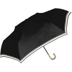 折りたたみ傘 晴雨兼用 UVグログランバイカラー折 50cm 手開き UVカット加工 耐風仕様 ブラック 925-060