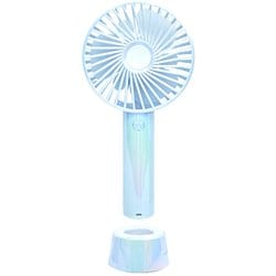 WINSY USB充電式ハンディファンスタンド付 オーロラブルー 30937