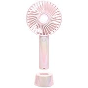 WINSY USB充電式ハンディファンスタンド付 オーロラピンク 30938