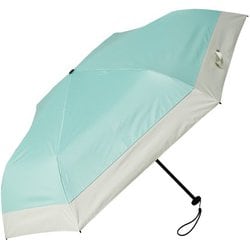 日傘 折りたたみ傘 晴雨兼用 airy+ 超軽量カーボン 親骨50cm 手開き式 一級遮光 UVカット加工 6本骨 カーボンファイバー骨 バイカラー ミント×オフ MEX50DP-063PI-mint-off