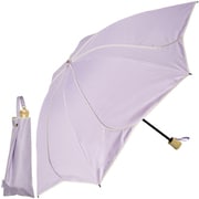手動折りたたみ日傘 55cm 6本骨 花びら ラベンダー×オフ M55HB-063PO-Lavender-off