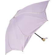 手動折りたたみ日傘 55cm 6本骨 花びら ラベンダー×オフ M55HB-063PO-Lavender-off