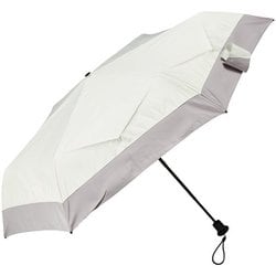 畳みやすい形状安定 日傘 Selfold 50cm 手開き式 一級遮光 UVカット加工 グラスファイバー骨 オフ×グレー M50XT-064PI-off-grey