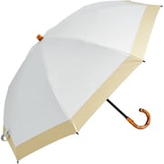 2段式50cm8本骨日傘 シルキーラックス バイカラー オフ×ベージュ S211-M50O-off-beige