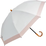 2段式50cm8本骨日傘 シルキーラックス バイカラー オフ×ピンク S211-M50O-off-pink